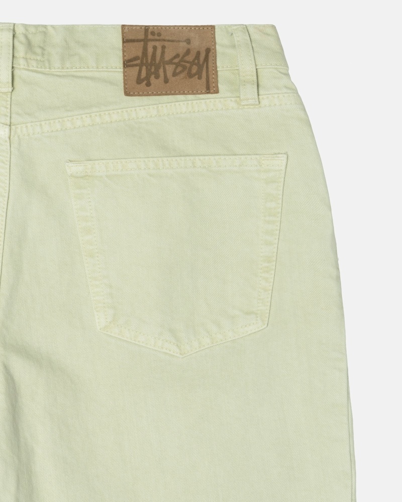 Green Men's Stussy Double Dye Big 'Ol Jeans | CA0000520