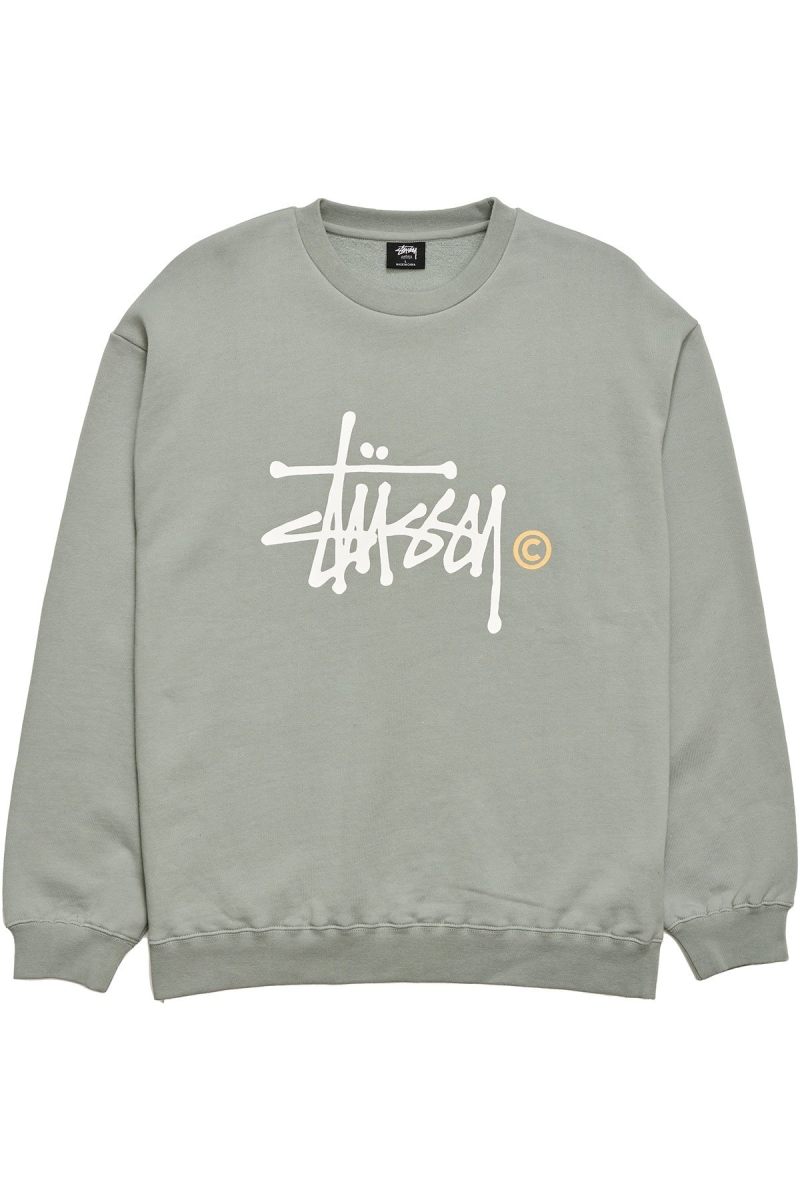 Green Men\'s Stussy Graffiti Crew Sweaters | CA0000837