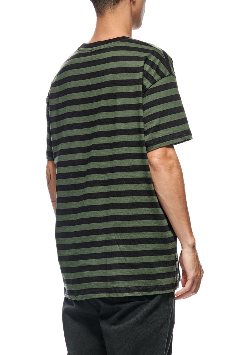 Green Men's Stussy International Stripe SS T Shirts | CA0000224