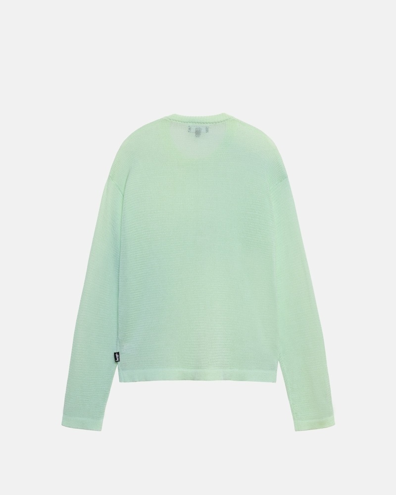 Green Men's Stussy Light Sensitive Knit Sweater | CA0000533