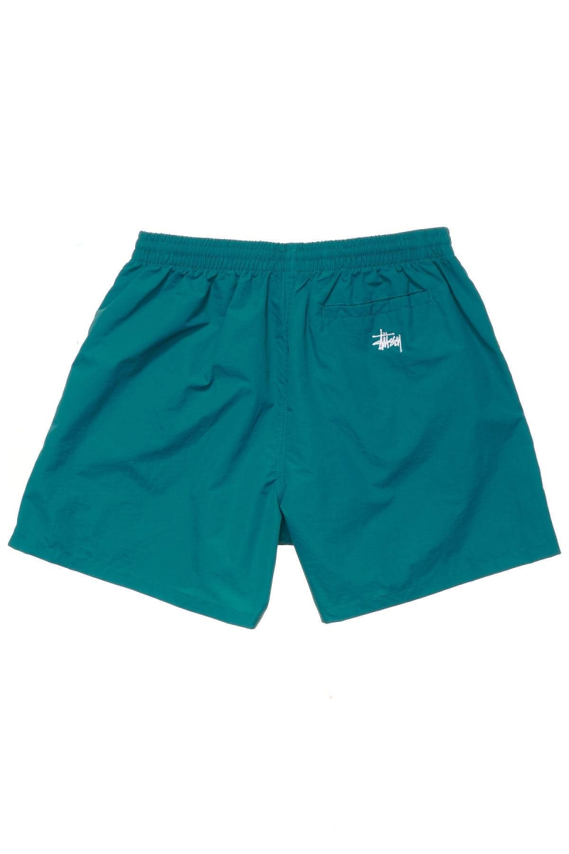 Green Men's Stussy Nylon Big Beach Shorts | CA0000651