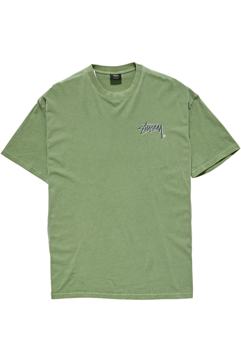 Green Men\'s Stussy Shadow Stock SS T Shirts | CA0000265