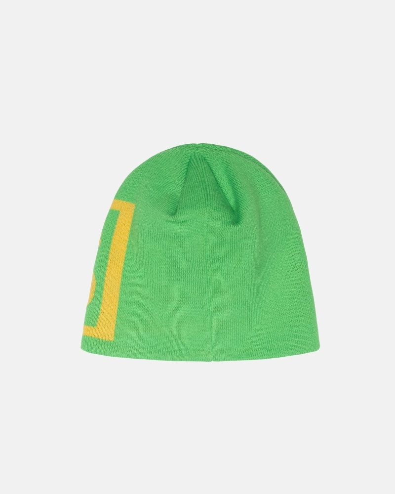 Green Men's Stussy Ss Link Skull Caps | CA0000479