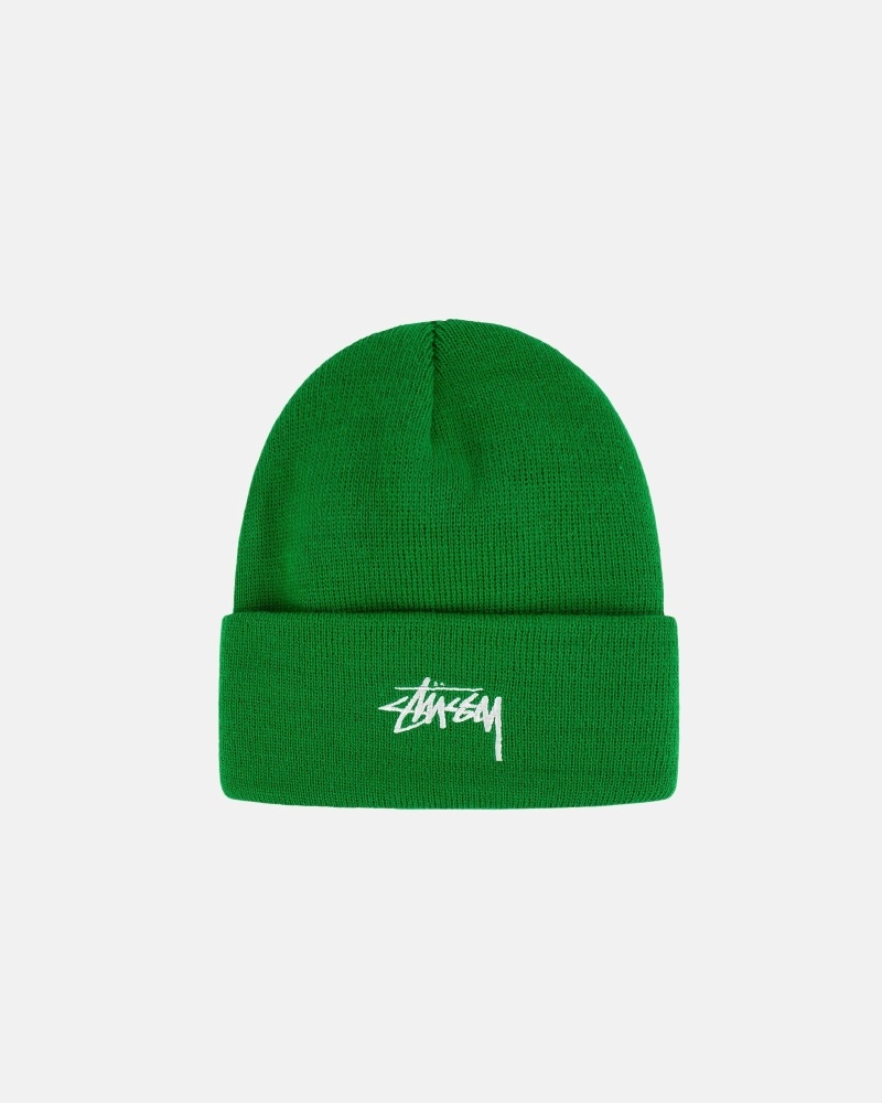 Green Men\'s Stussy Stock Cuff Beanie | CA0000485