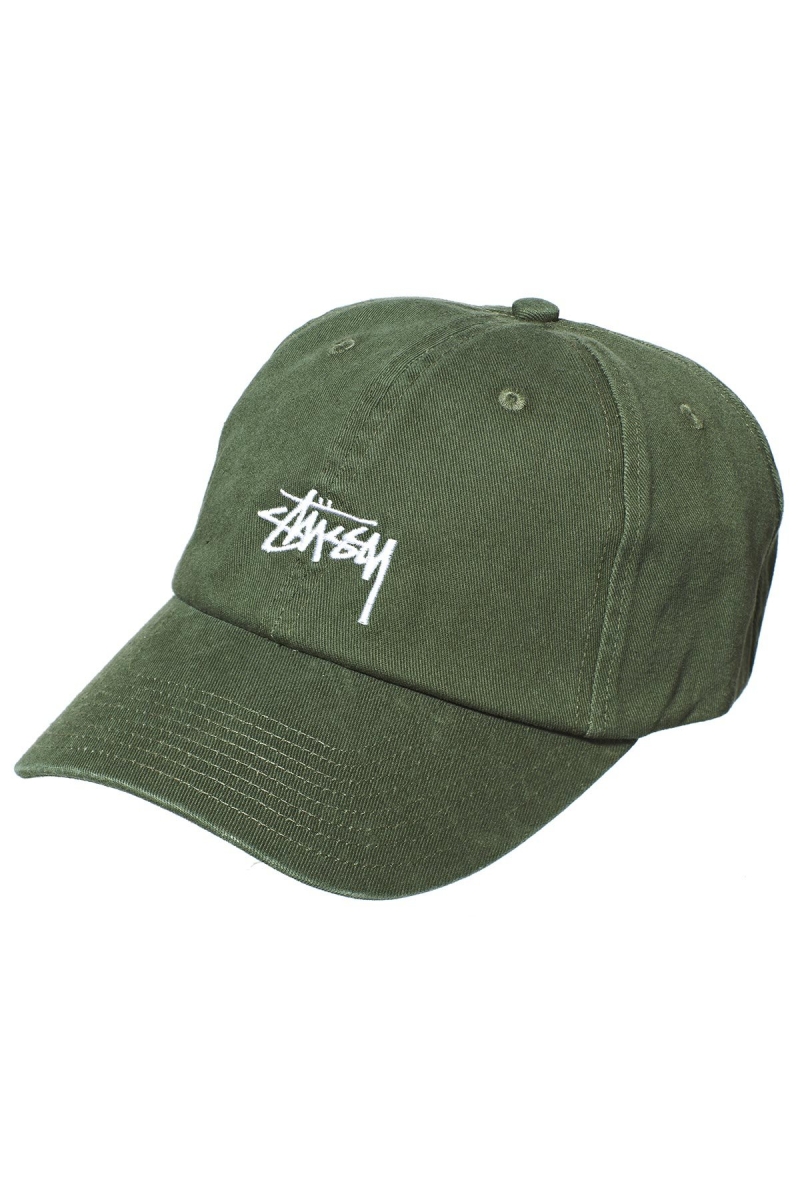 Green Men\'s Stussy Stock Low Pro Hats | CA0000495