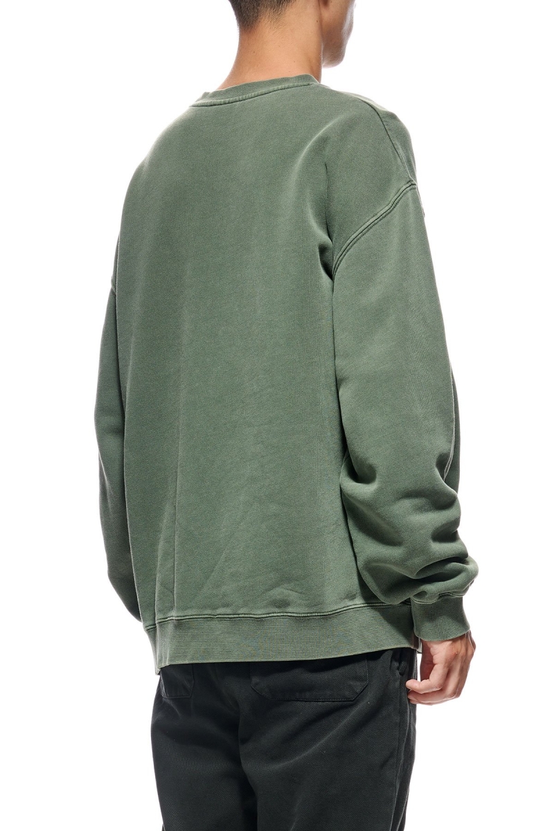 Green Men's Stussy Stock Shadow Crew Sweaters | CA0000854