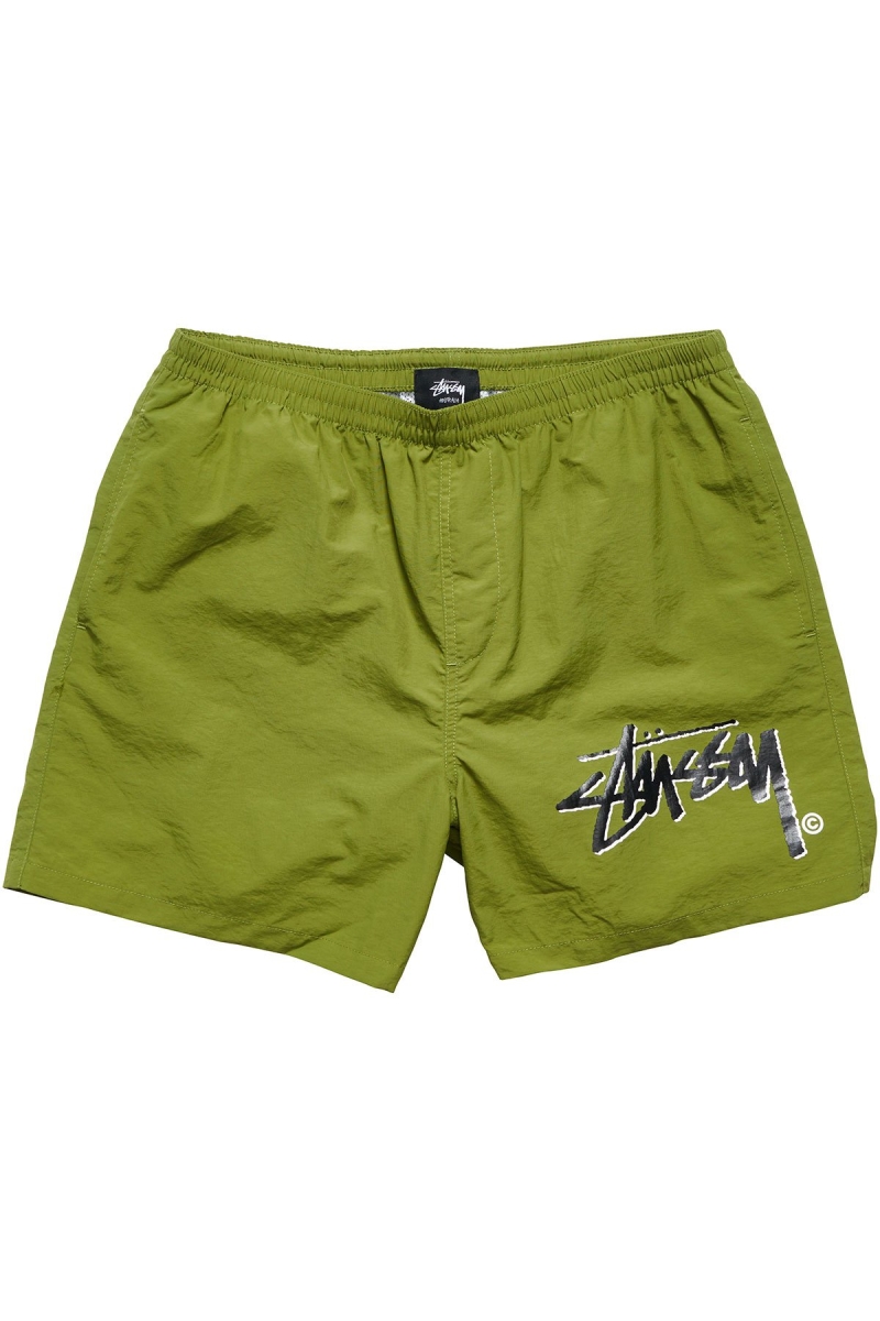 Green Men\'s Stussy Stock Taslon Big Beach Shorts | CA0000700