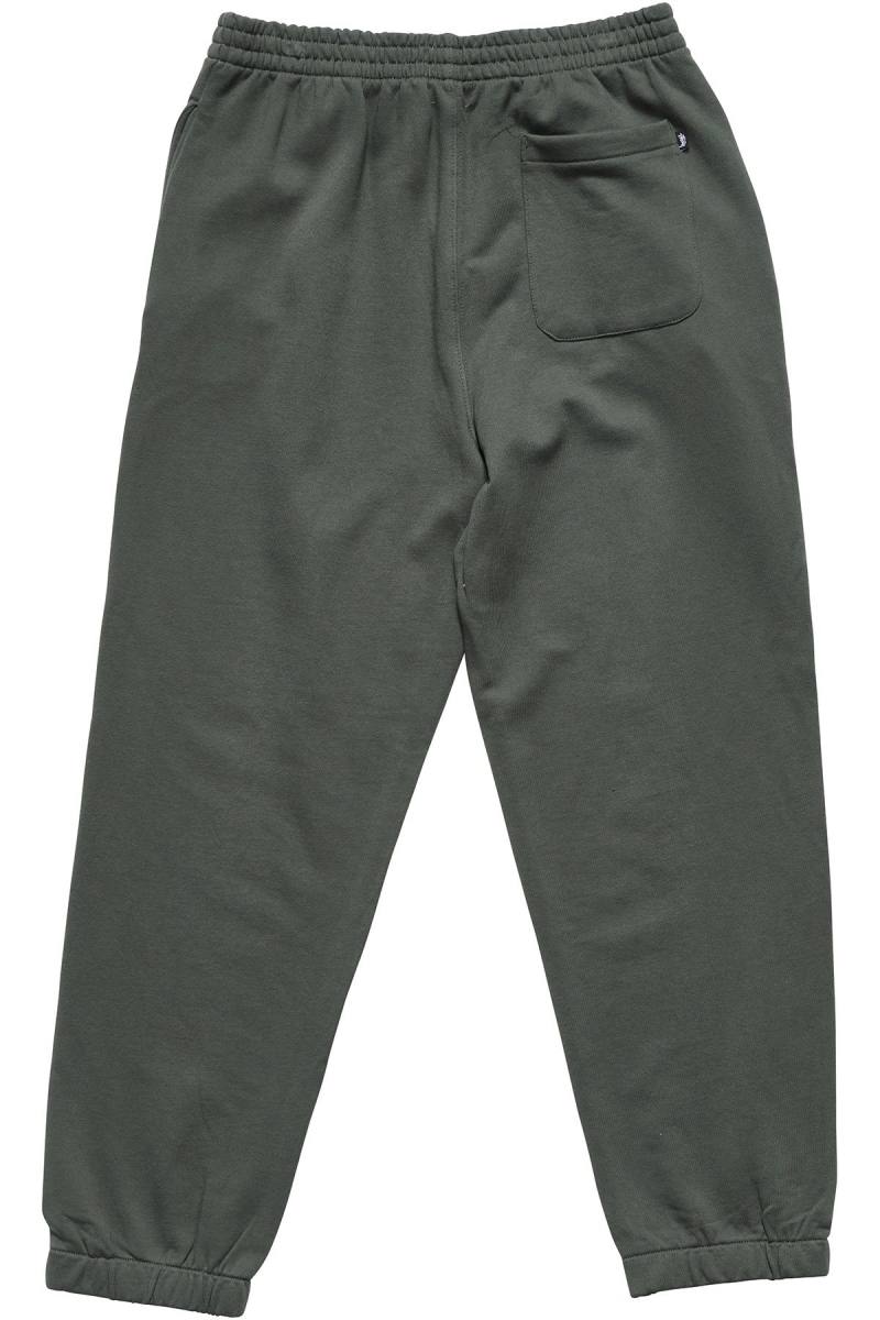 Green Men's Stussy Text Fleece Track Pants | CA0001007