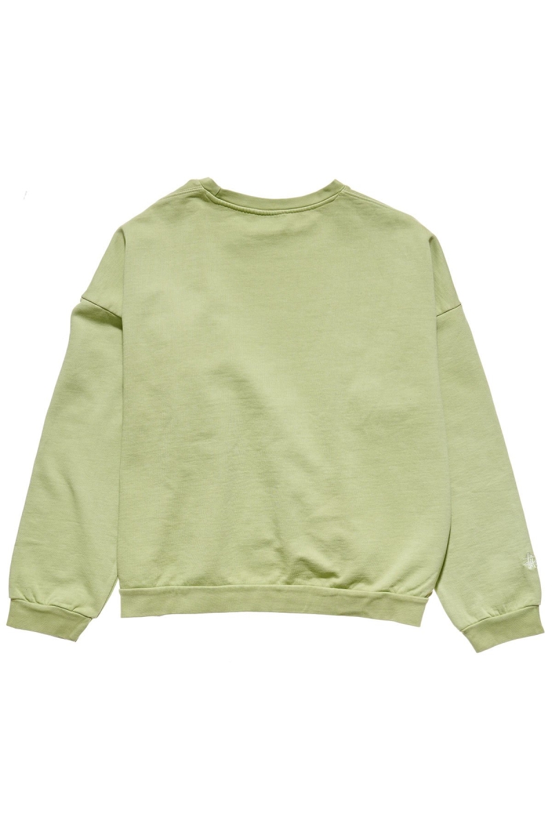 Green Women's Stussy City Circle OS Crew Sweaters | CA0000826