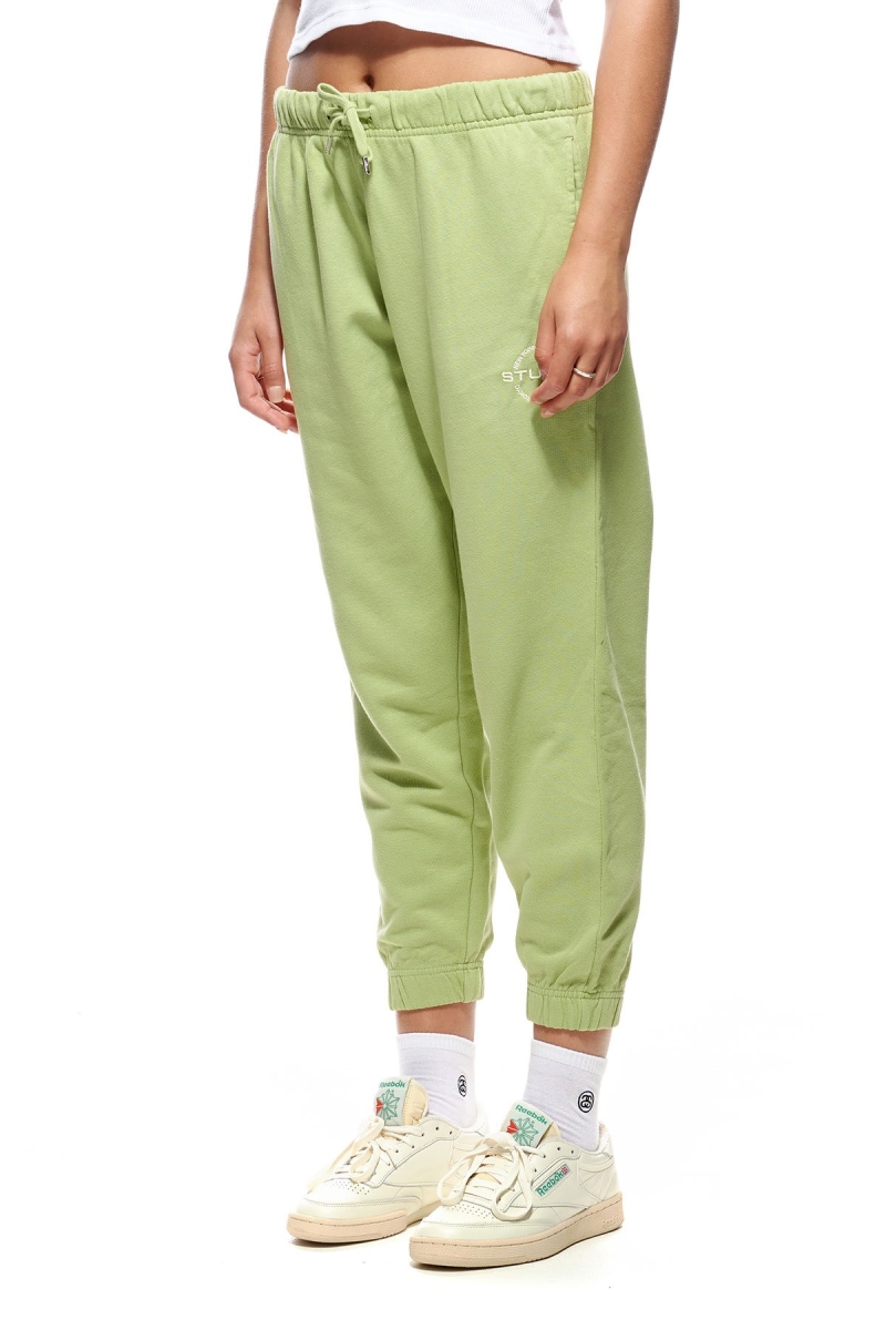 Green Women's Stussy City Circle Track Pants | CA0000978