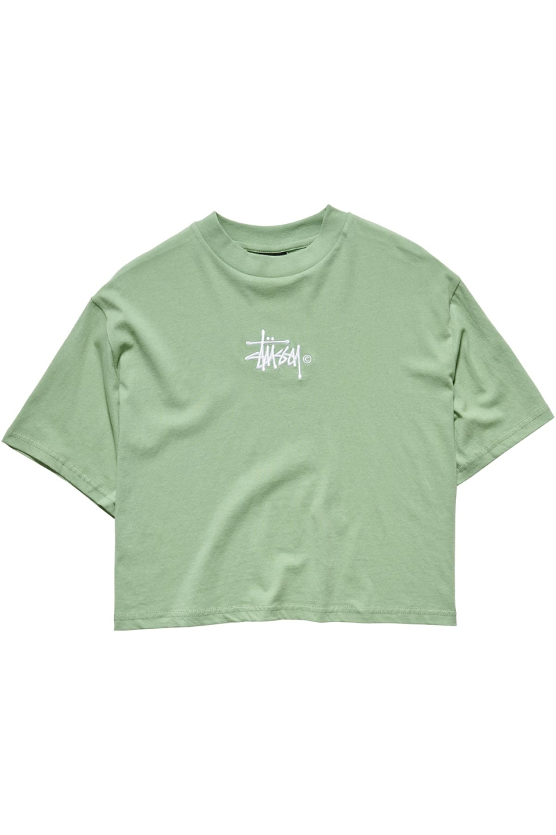 Green Women\'s Stussy Graffiti Boxy T Shirts | CA0000175