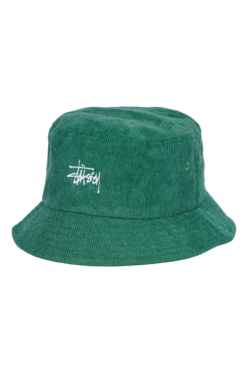 Green Women\'s Stussy Graffiti Cord Bucket Hats | CA0000443