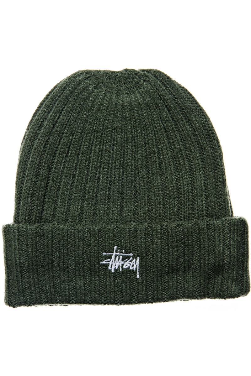 Green Women\'s Stussy Graffiti Rib Knit Beanie Hats | CA0000455