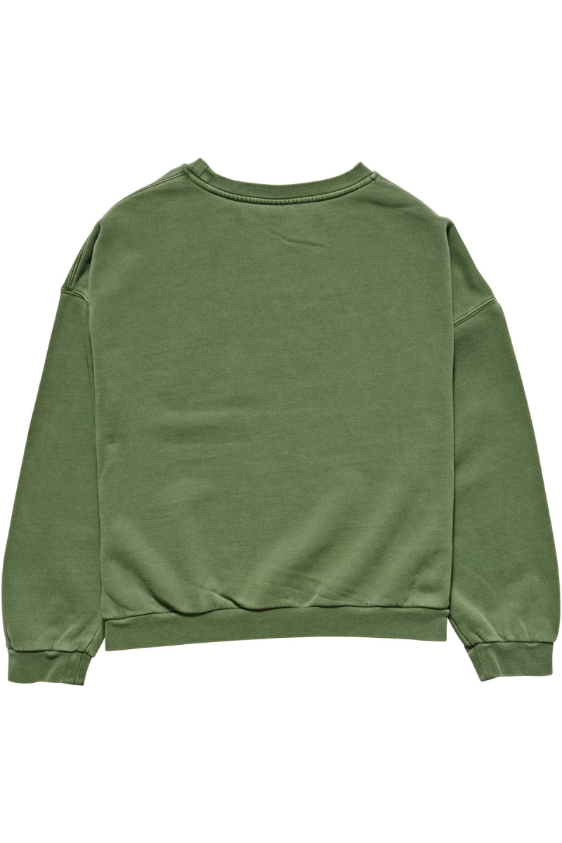 Green Women's Stussy Parkway OS Crew Sweaters | CA0000847