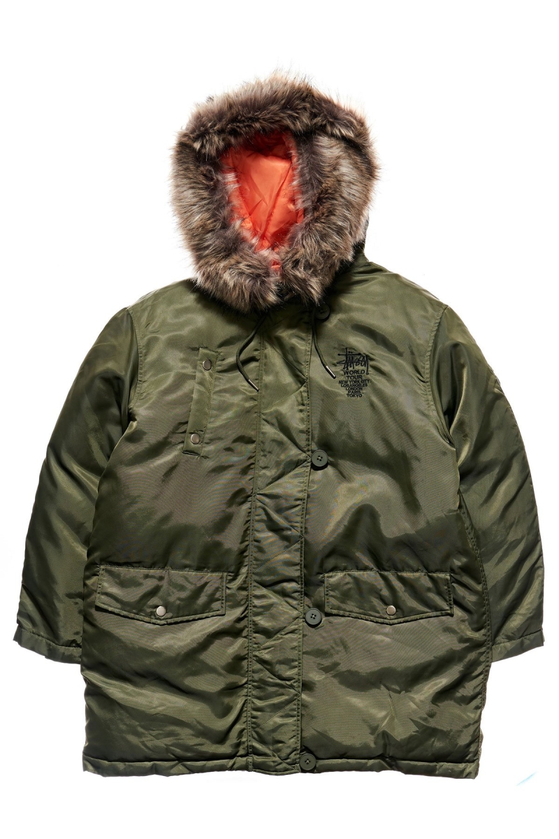 Green Women\'s Stussy Ryerson Military Jackets | CA0000356