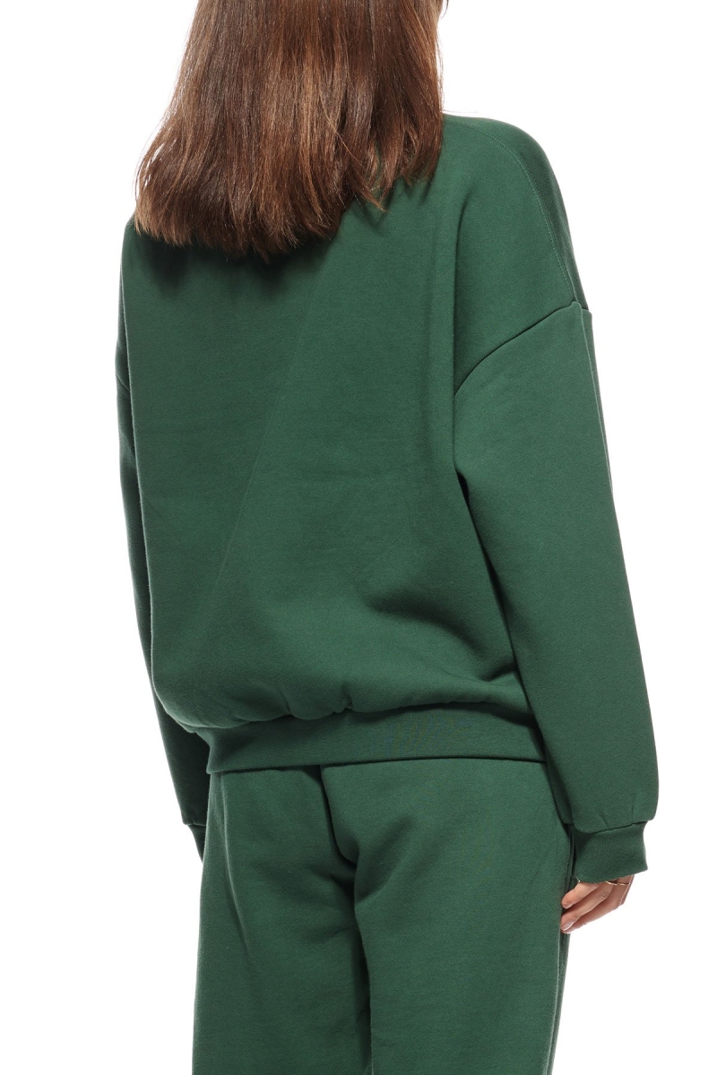 Green Women's Stussy Sport OS Crew Sportswear | CA0000787