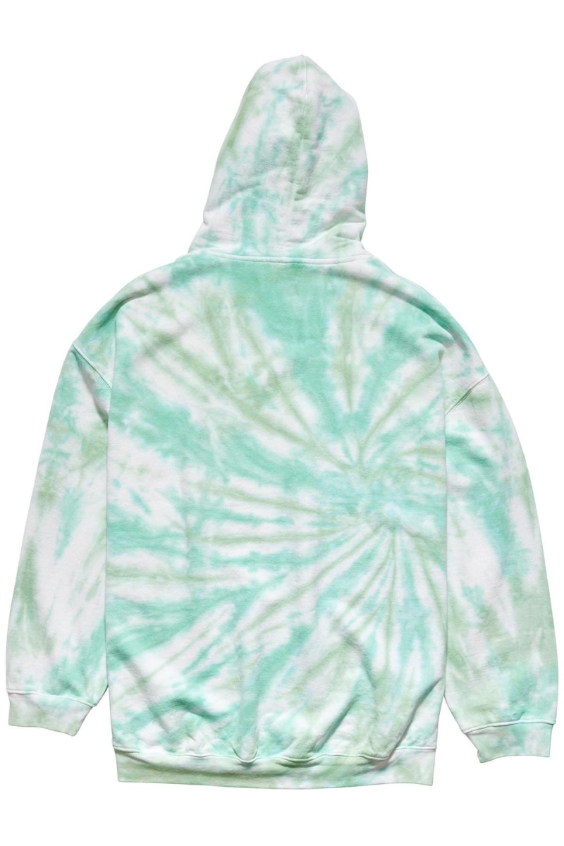 Green Women's Stussy Warped Tie Dye Hood Sportswear | CA0000804