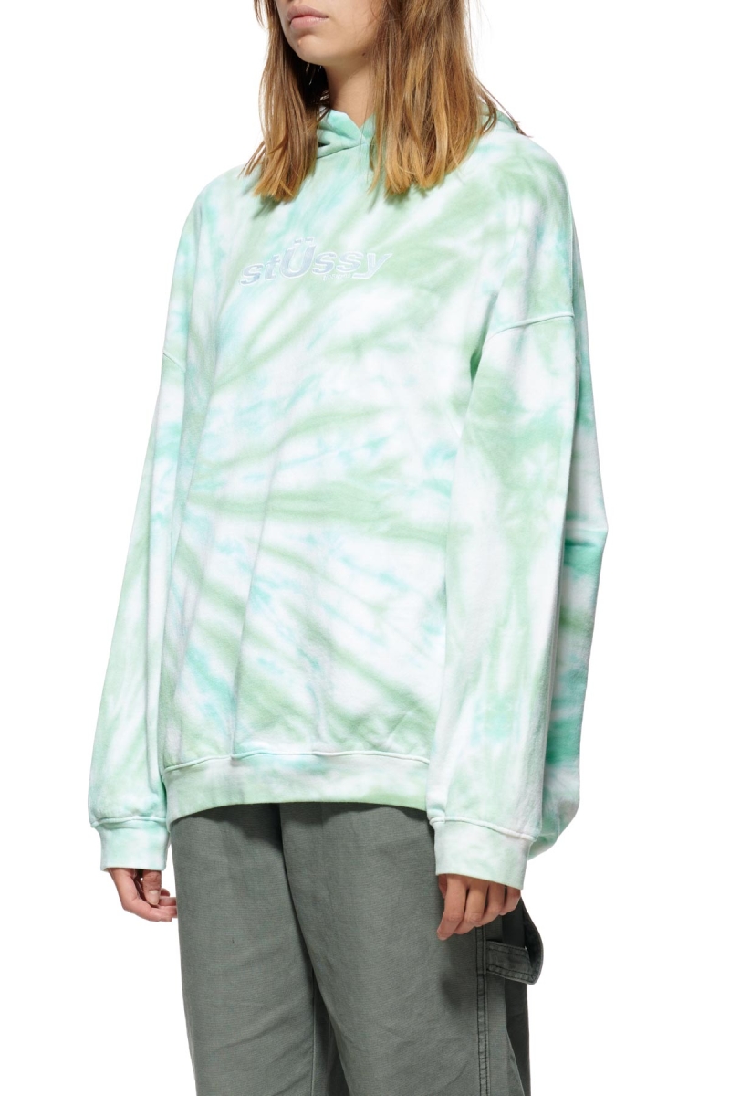 Green Women's Stussy Warped Tie Dye Hood Sportswear | CA0000804