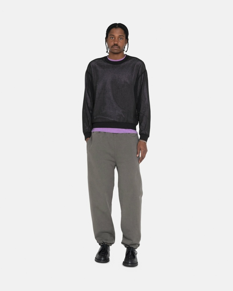 Grey Men's Stussy Pigment Dyed Fleece Pants | CA0000576