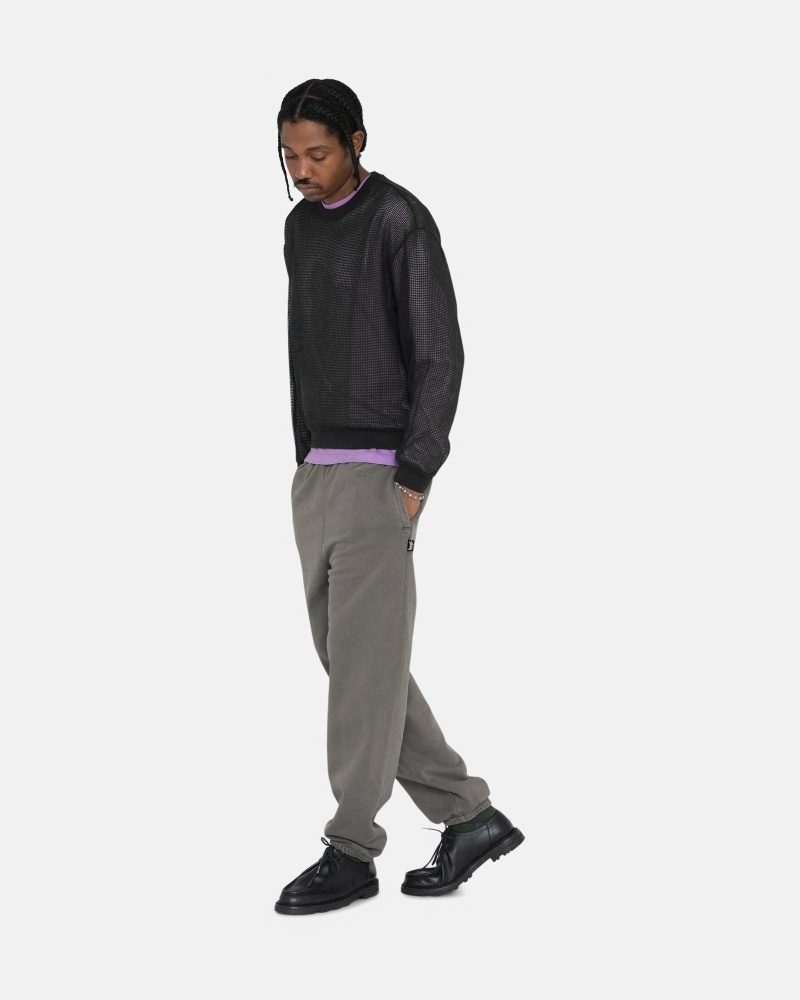 Grey Men's Stussy Pigment Dyed Fleece Pants | CA0000576