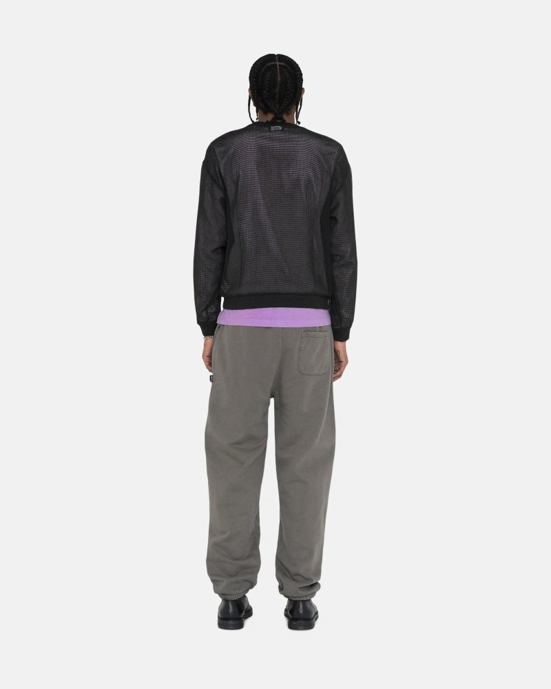 Grey Men's Stussy Pigment Dyed Fleece Pants | CA0000576