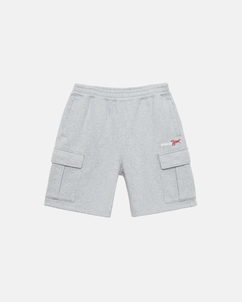 Grey Men\'s Stussy Sport Cargo Shorts | CA0000679