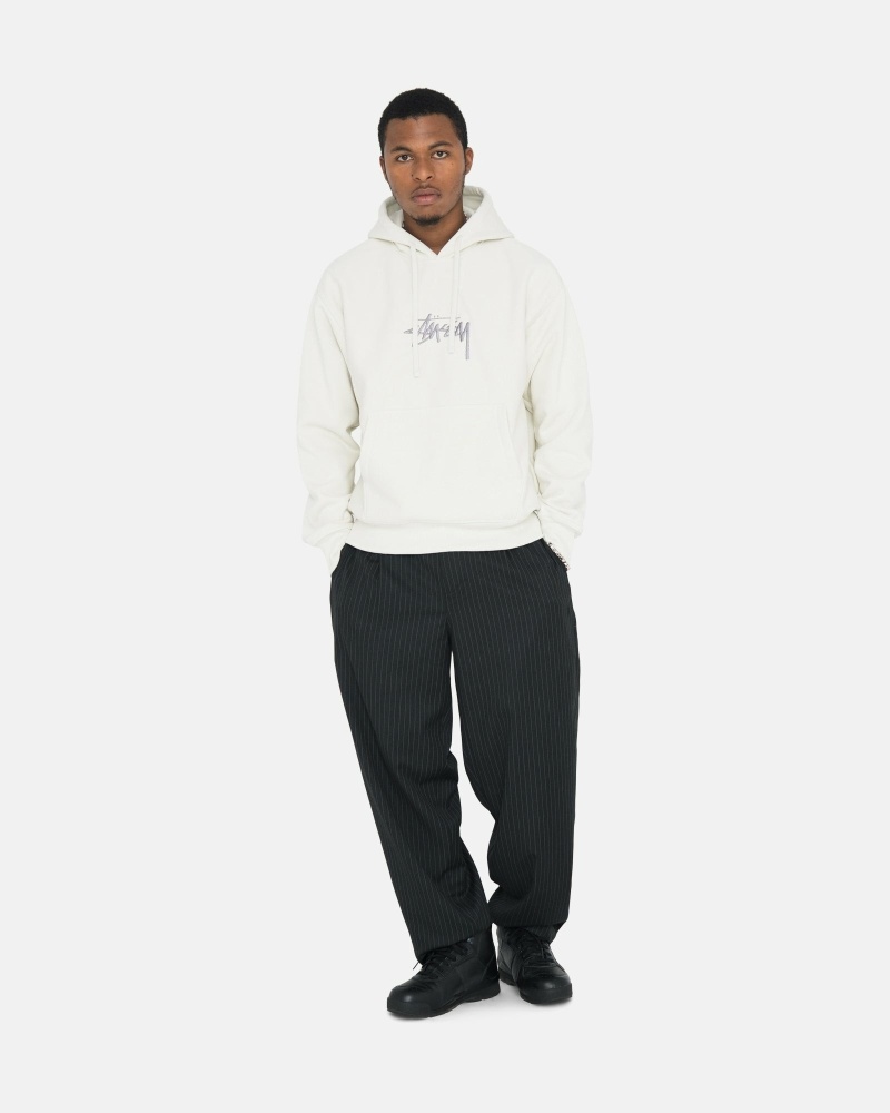 Grey Men's Stussy Stock Logo Applique Hoodies | CA0000078