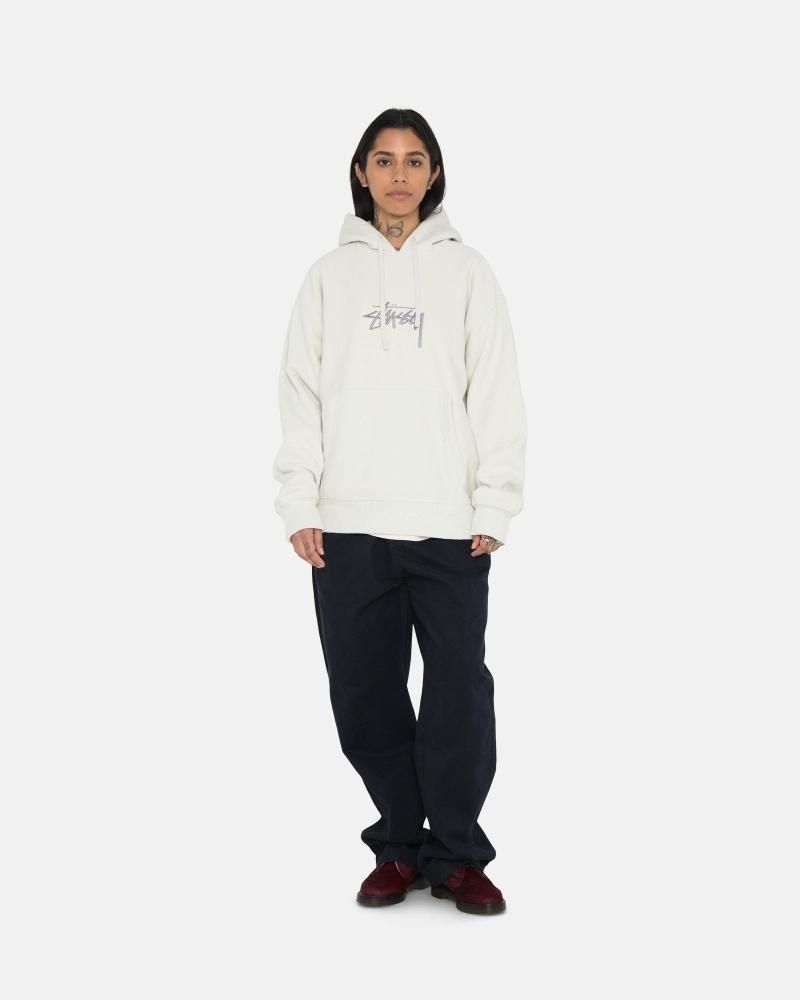 Grey Men's Stussy Stock Logo Applique Hoodies | CA0000078