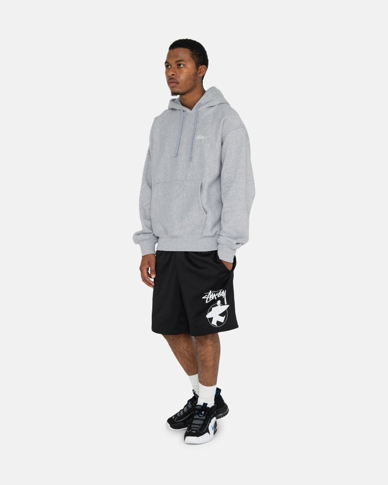 Grey Men's Stussy Stock Logo Hoodies | CA0000077