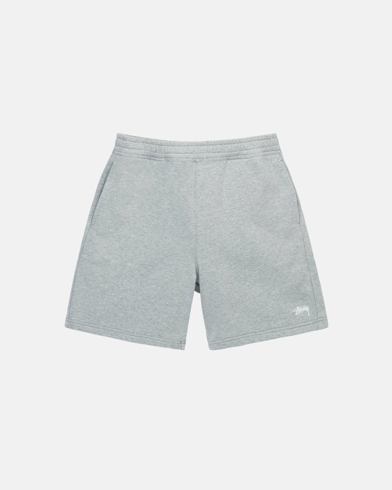 Grey Men\'s Stussy Stock Logo Shorts | CA0000686