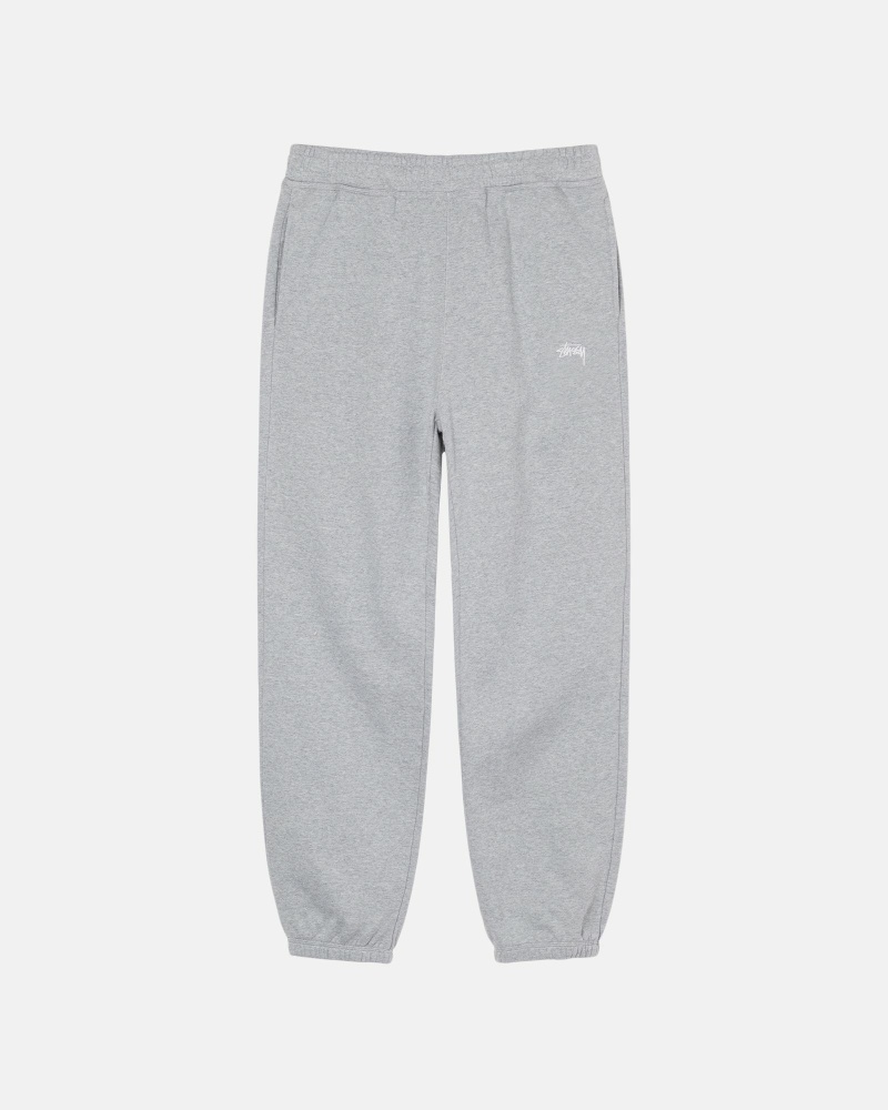 Grey Men\'s Stussy Stock Logo Sweatpants | CA0000888