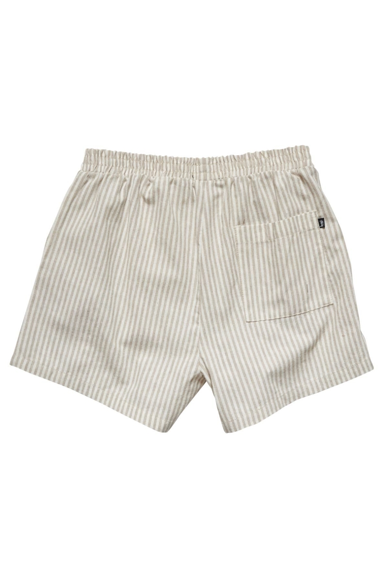 Grey Women's Stussy Designs Linen Short Shorts | CA0000639