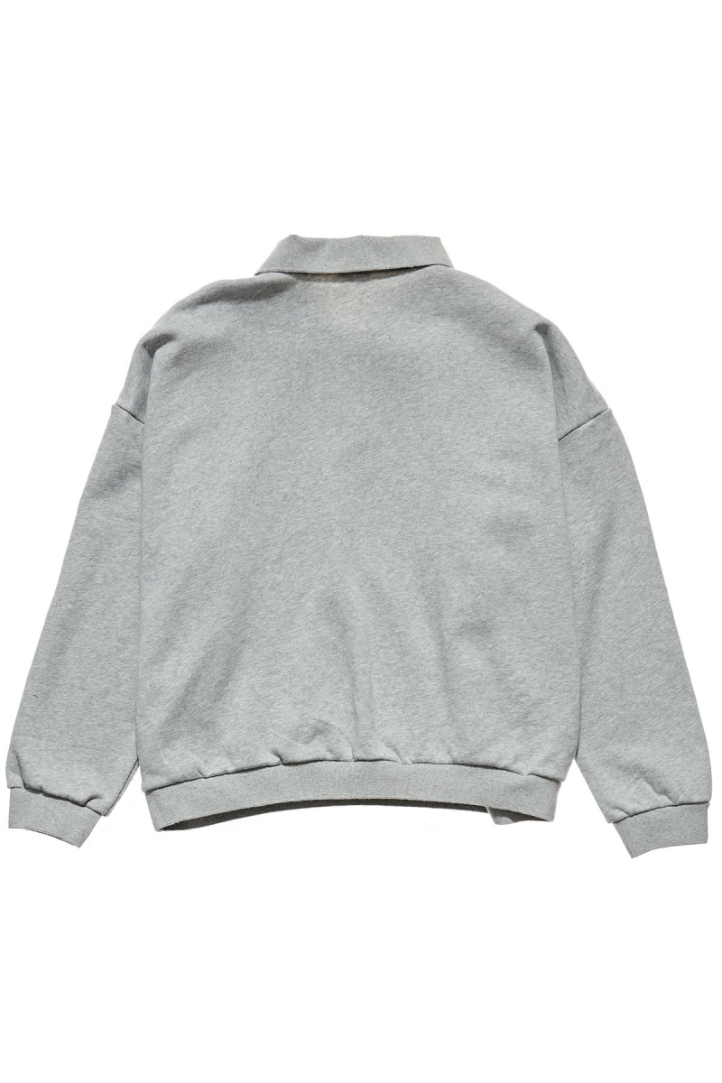 Grey Women's Stussy Graffiti OS Fleece Polo Sweaters | CA0000839