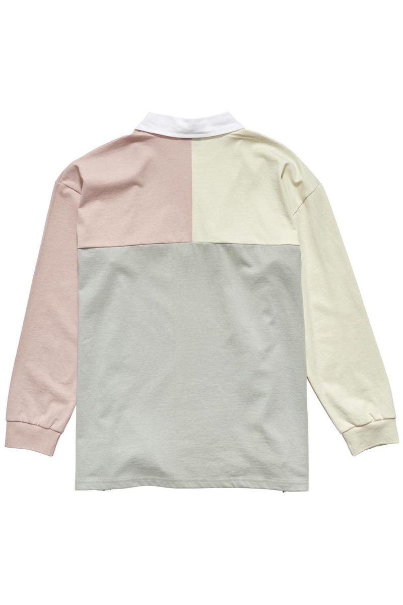 Grey Women's Stussy Hazel Panelled Rugby Shirts | CA0000313