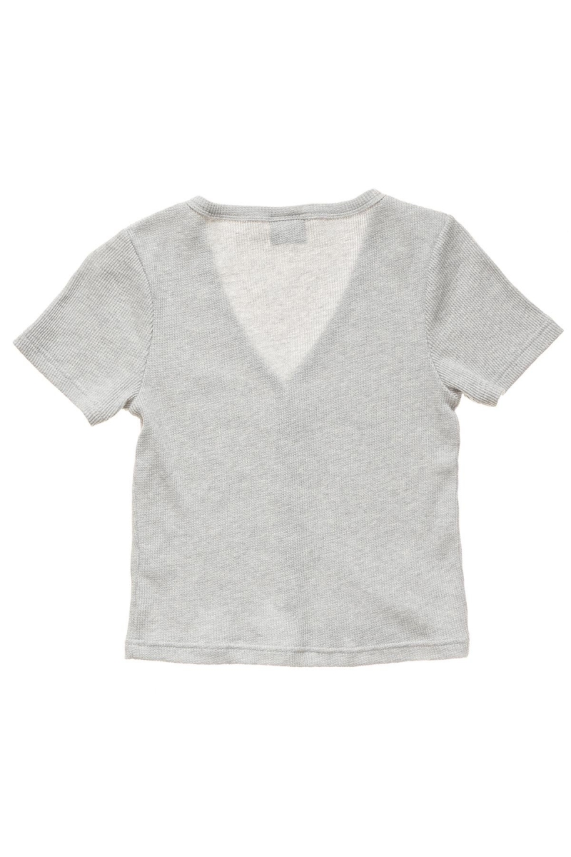 Grey Women's Stussy Hudson Waffle T Shirts | CA0000220