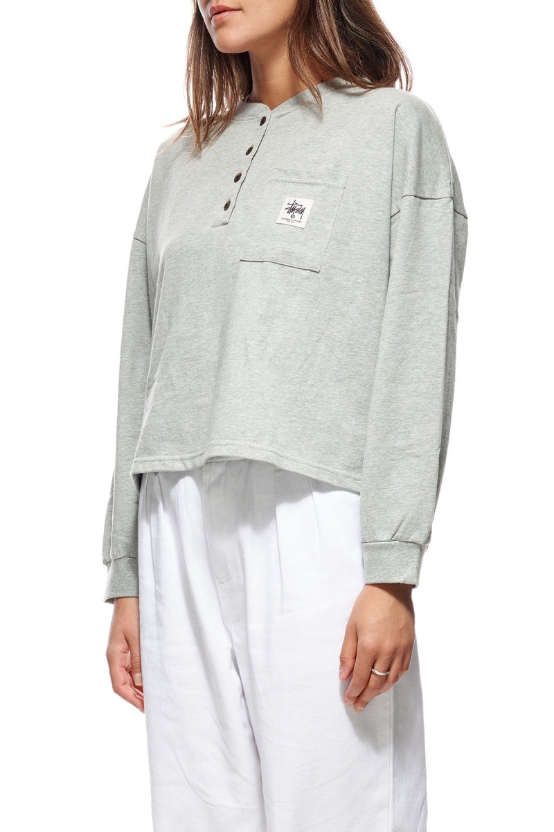 Grey Women's Stussy Jerome Henley Sportswear | CA0000772