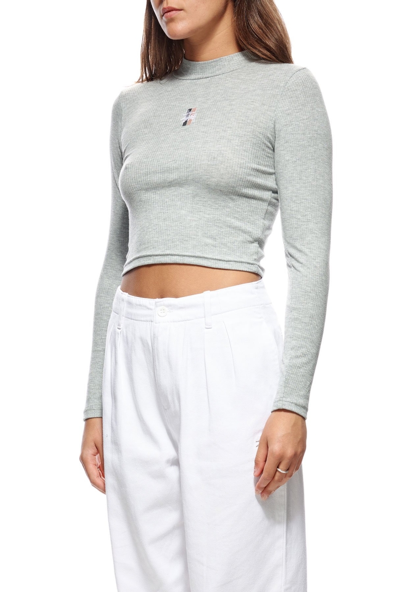 Grey Women's Stussy Leigh Turtleneck Sweatshirts | CA0000933