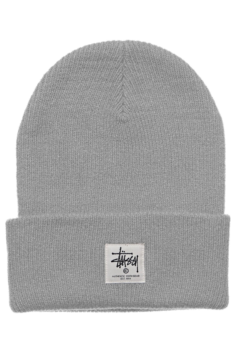 Grey Women\'s Stussy Workgear Tall Beanie Hats | CA0000514