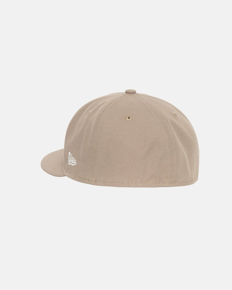 Khaki Men's Stussy Authentic New Era Caps | CA0000375