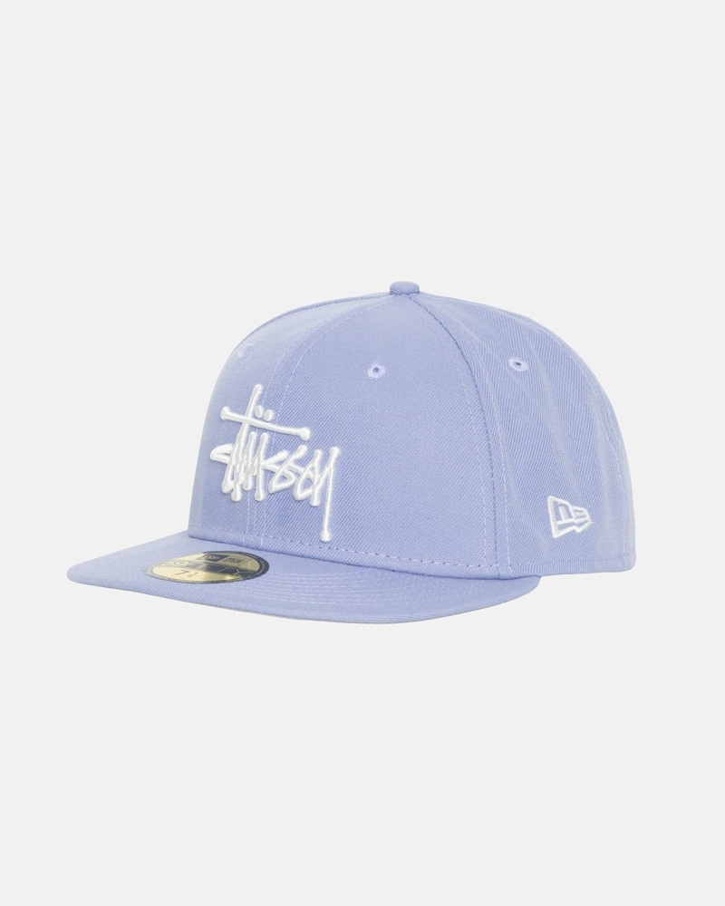 Lavender Men's Stussy Authentic New Era Caps | CA0000374