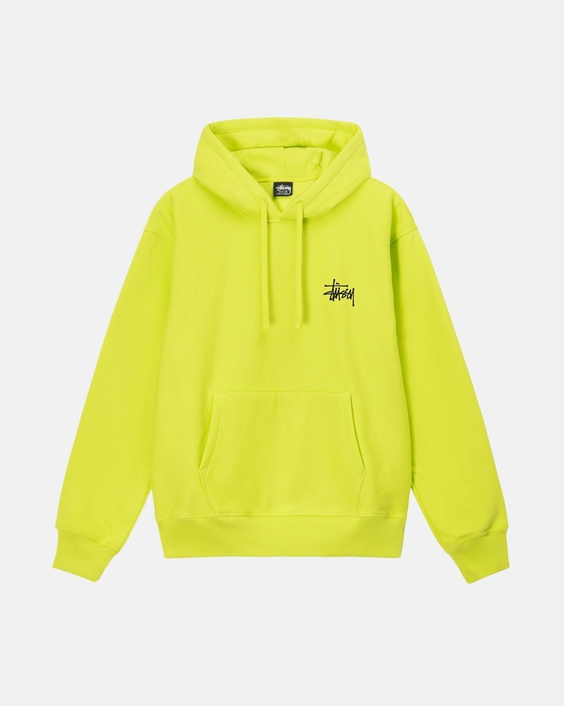 Light Green Men's Stussy Basic Hoodies | CA0000011