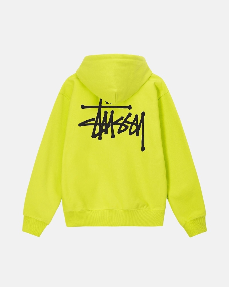 Light Green Men\'s Stussy Basic Hoodies | CA0000011