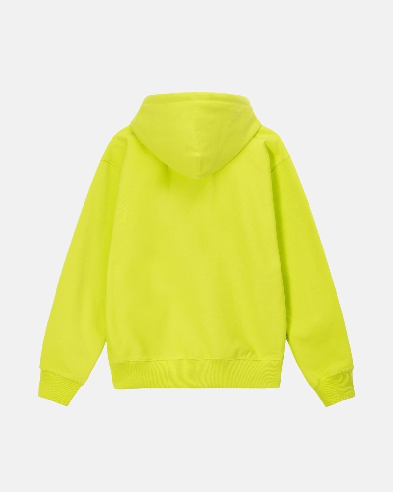 Light Green Men's Stussy Block Sport Zip Hoodies | CA0000022