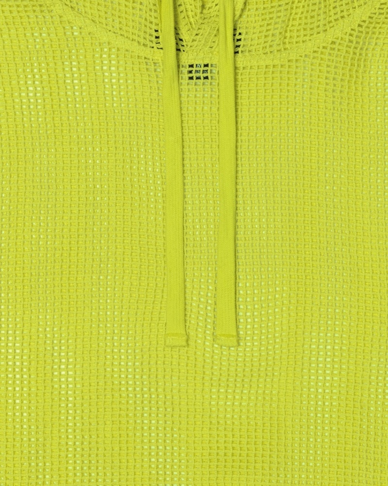 Light Green Men's Stussy Cotton Mesh Hoodies | CA0000033