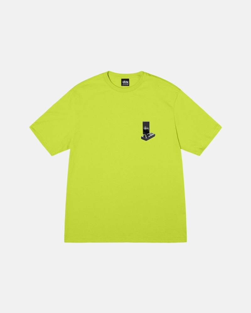 Light Green Men's Stussy Dominoes T Shirts | CA0000163