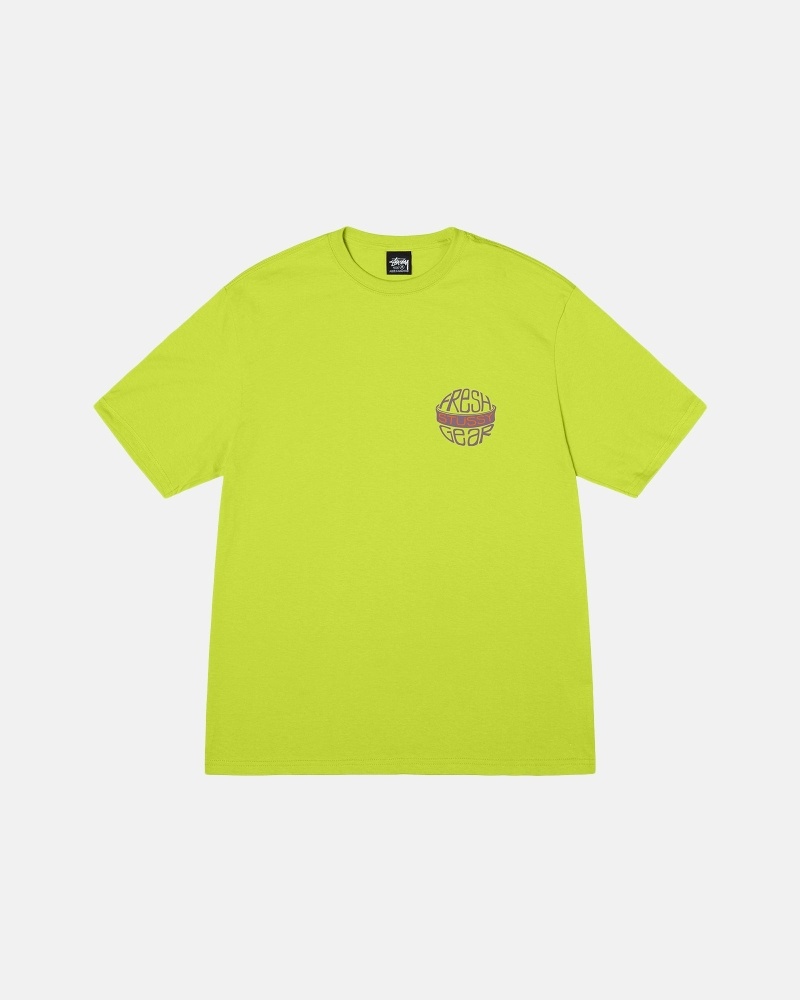 Light Green Men's Stussy Fresh Gear T Shirts | CA0000171