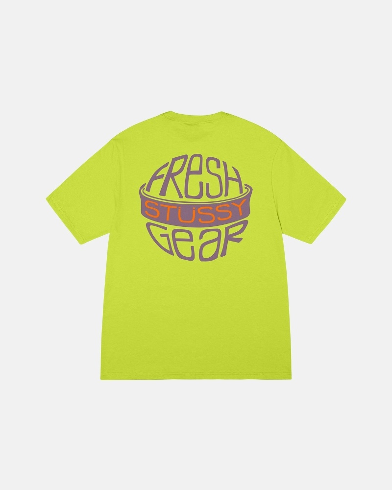 Light Green Men\'s Stussy Fresh Gear T Shirts | CA0000171