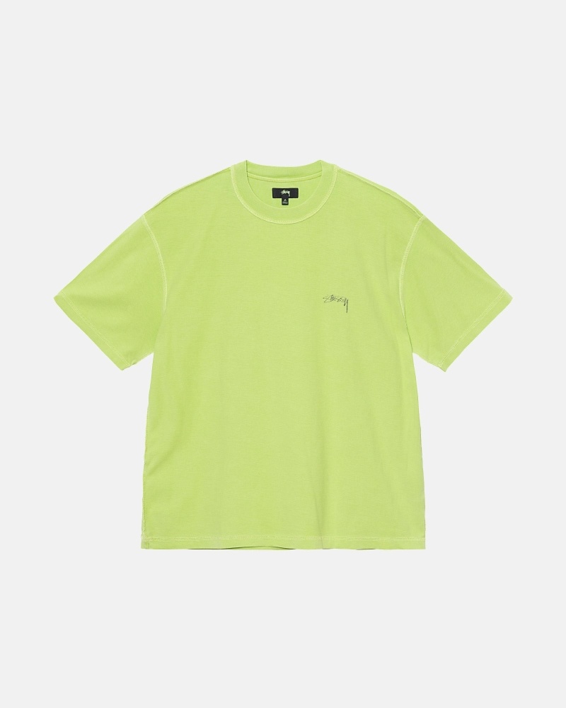 Light Green Men\'s Stussy Lazy T Shirts | CA0000242