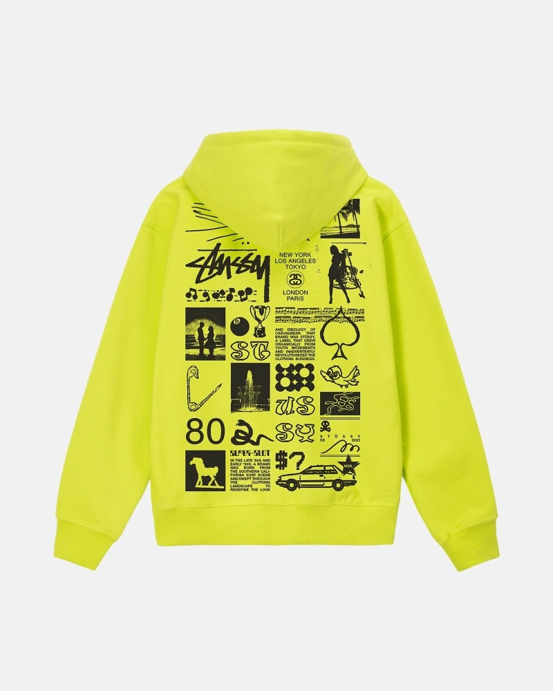 Light Green Men\'s Stussy Sara Zip Hoodies | CA0000059