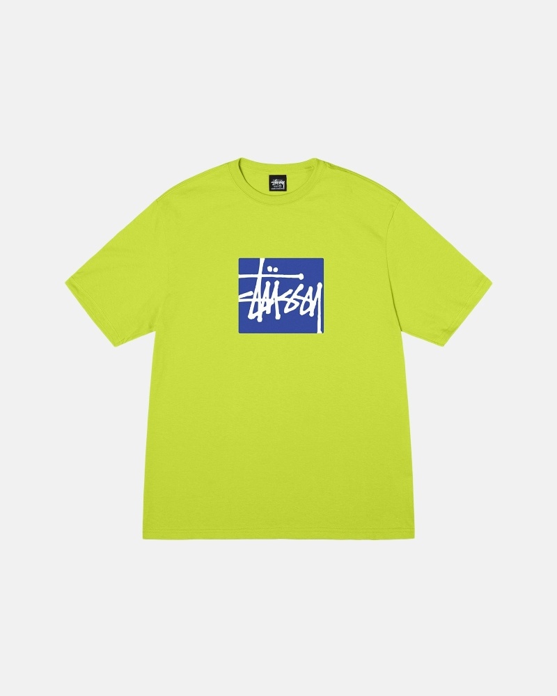 Light Green Men\'s Stussy Stock Box T Shirts | CA0000272